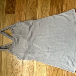 LULULEMON grey tank top with built in bra womens size 2